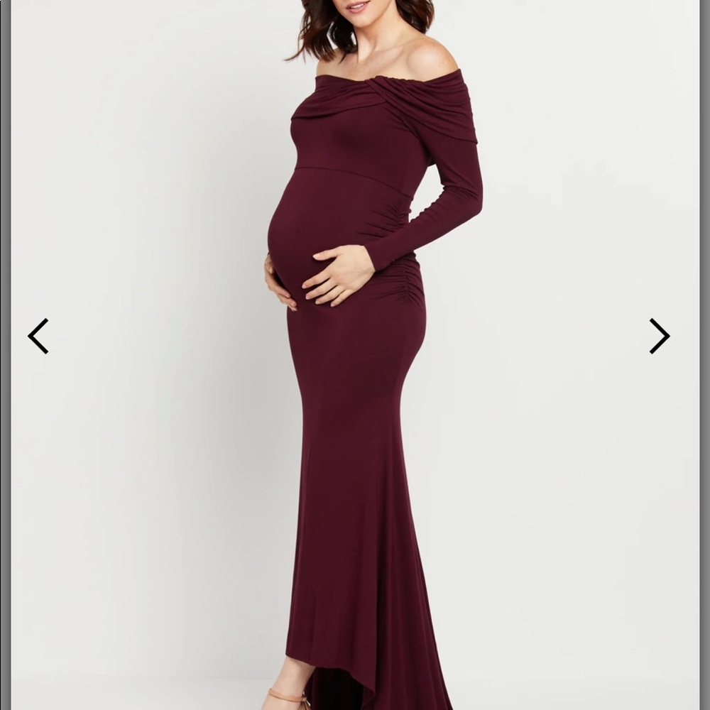 NWT! Motherhood Maternity Off the shoulder maternity gown (photo shoot dress) - Picture 2 of 8